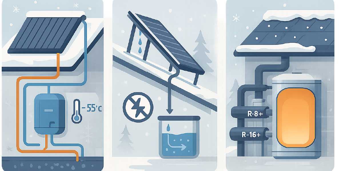 Cold-Climate Playbook: Glycol Loops, Drainback & Insulation