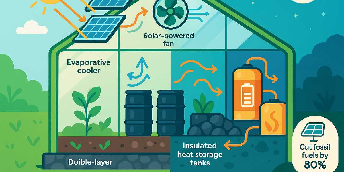 Greenhouses: Day/Night Solar Heating & Ventilation Strategies