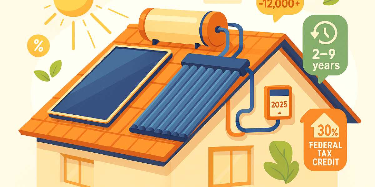 Solar Water Heater Costs in 2025: Price Ranges, Payback & Examples